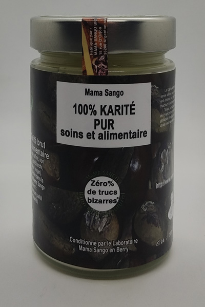 KARITE PUR 100% NATUREL, BRUT, NON RAFFINE, NON DESODORISE, BIO, EQUITABLE, CRUELTY-FREE, VEGAN, ZERO % DE TRUCS BIZARRES 300ml